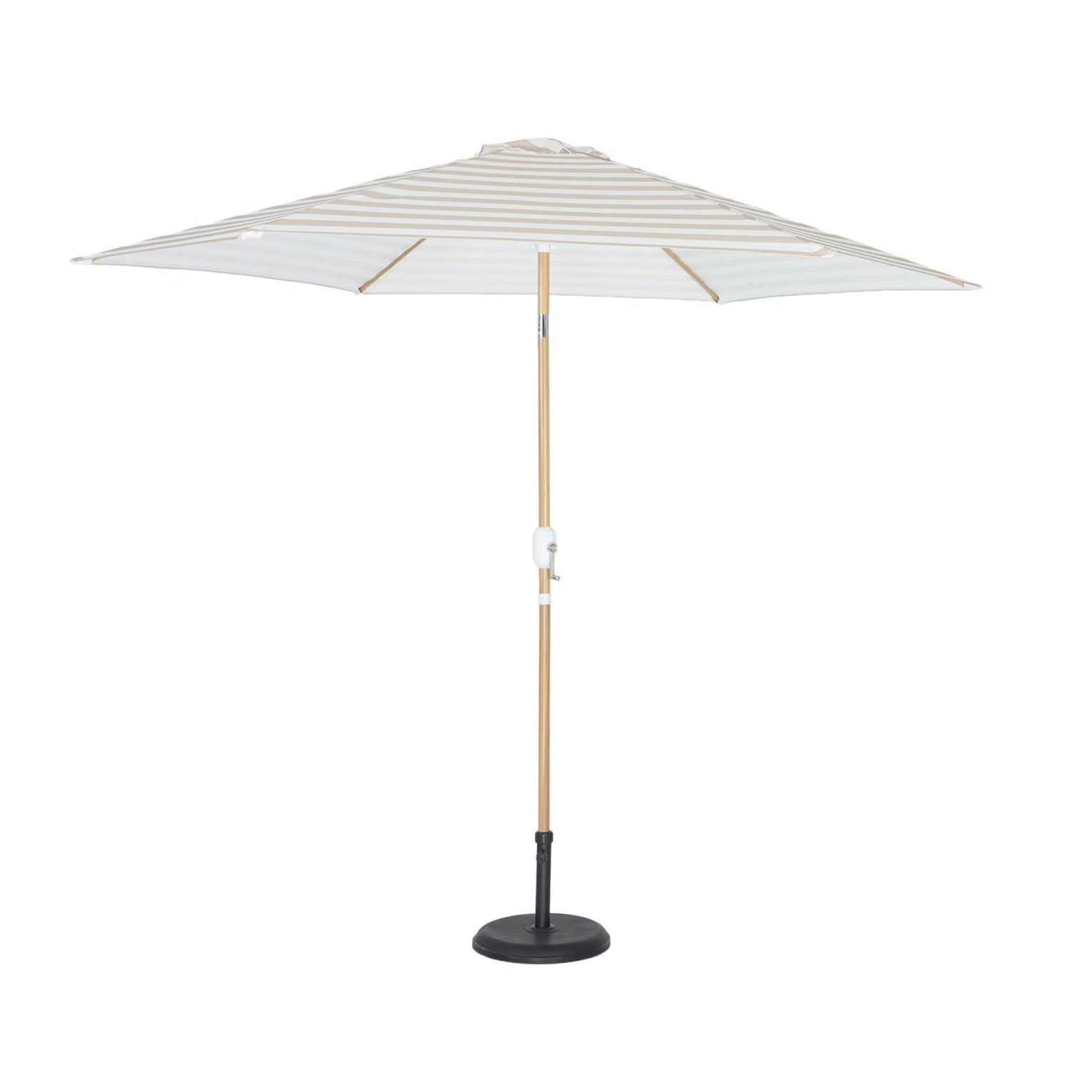 sweeek - Ronde parasol 3m centrale mast met houteffect