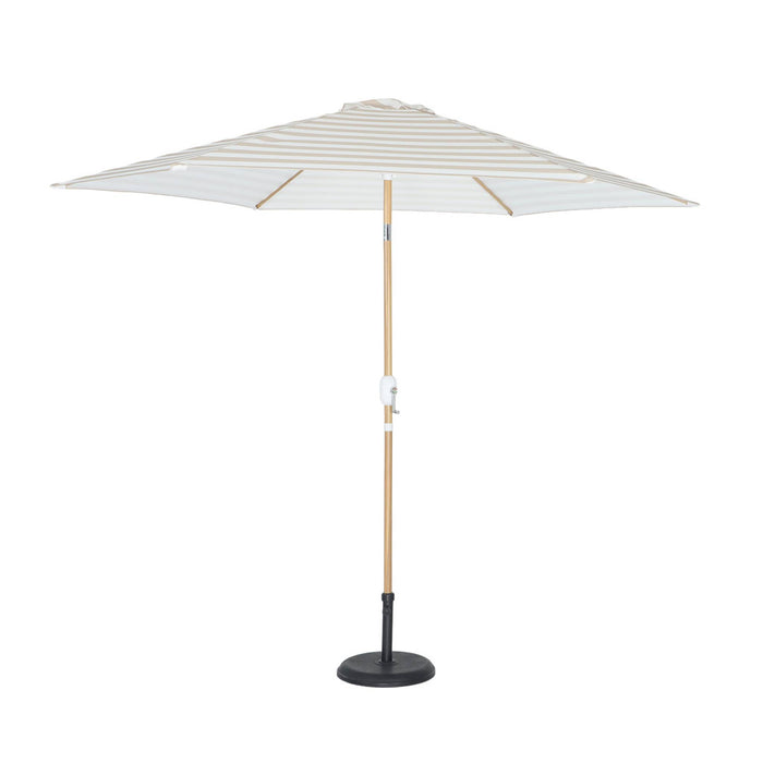sweeek - Ronde parasol 3m centrale mast met houteffect