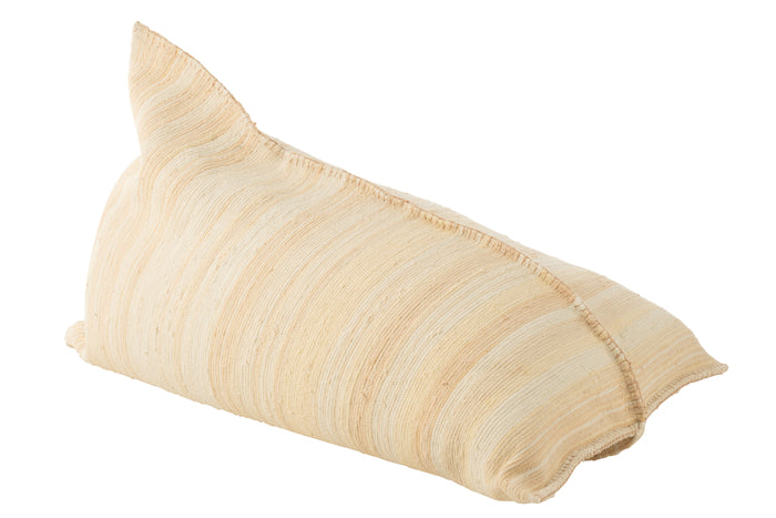 J-Line Zitzak Breeze Strepen Gerecycleerd Katoen Creme|Zalm