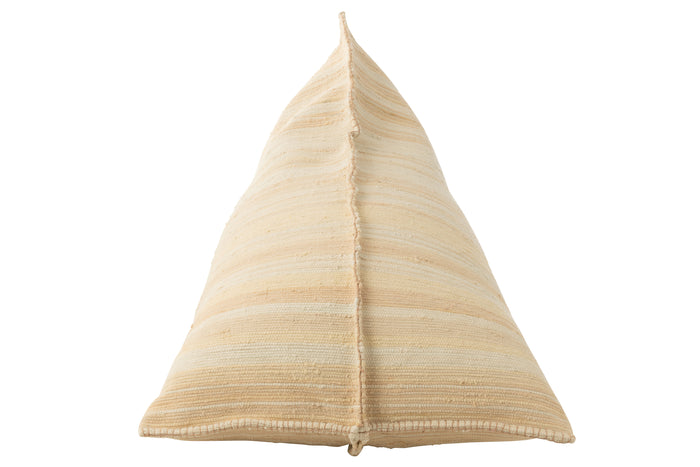 J-Line Zitzak Breeze Strepen Gerecycleerd Katoen Creme|Zalm