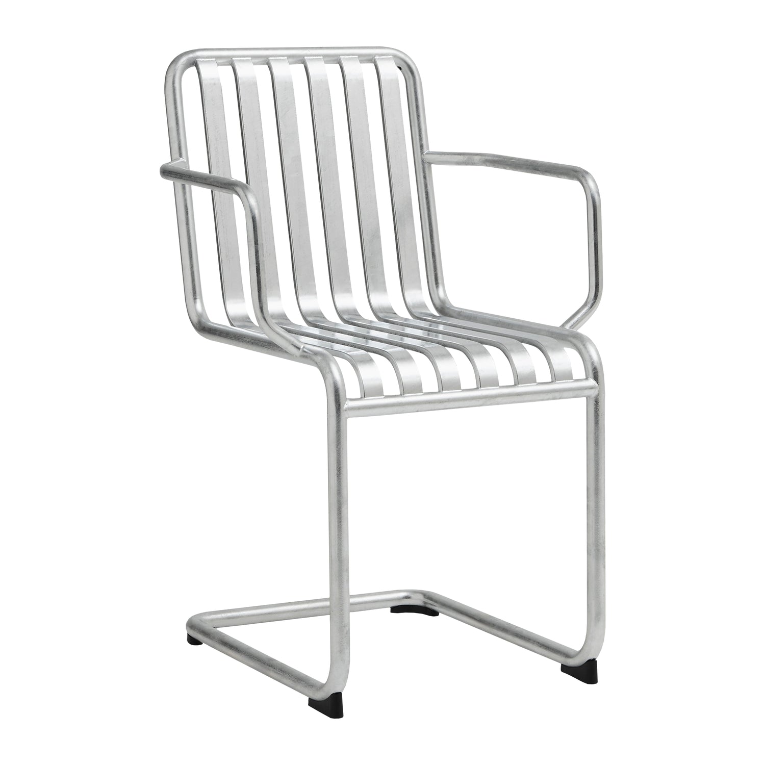 HAY Palissade Cantilever Stoel met Armleuning - Gegalvaniseerd Staal