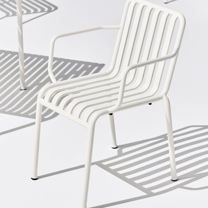 HAY Palissade Stoel met Armleuning - Crème Wit