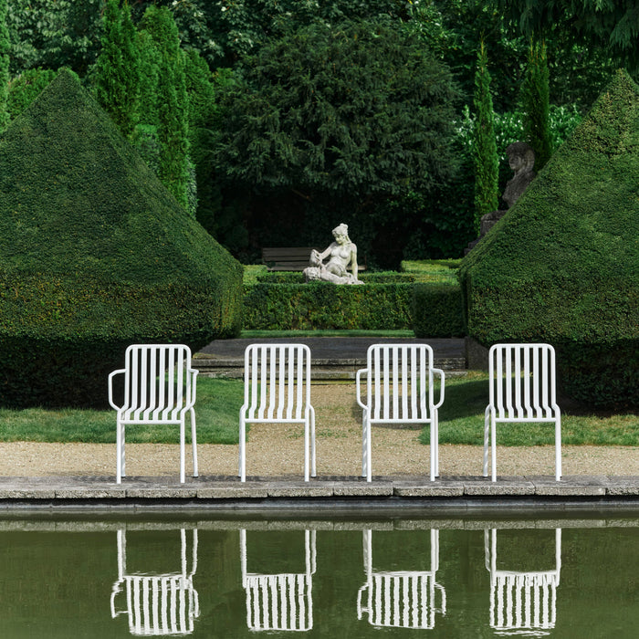 HAY Palissade Stoel met Armleuning - Crème Wit