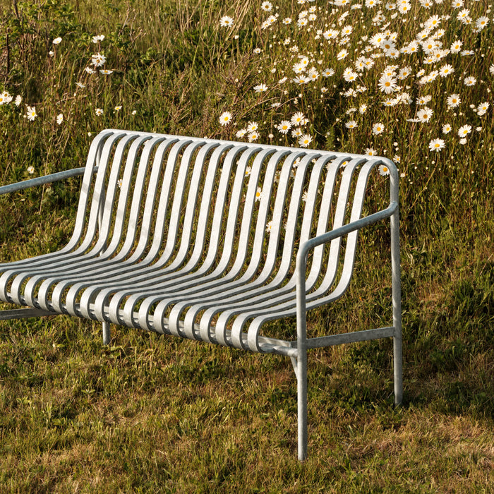 HAY Palissade Tuinbank 2,5-zits met Armleuning - Gegalvaniseerd Staal