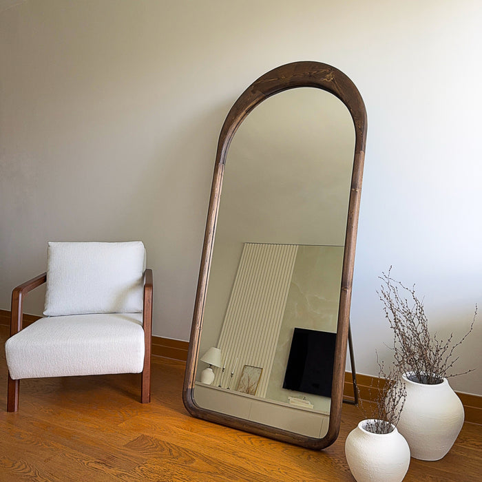 by fonQ Solace Spiegel 180 x 80 cm - Ovaal - Walnoot