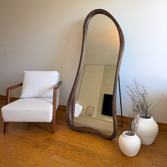 by fonQ Solace Spiegel 180 x 80 cm - Wavy - Walnoot