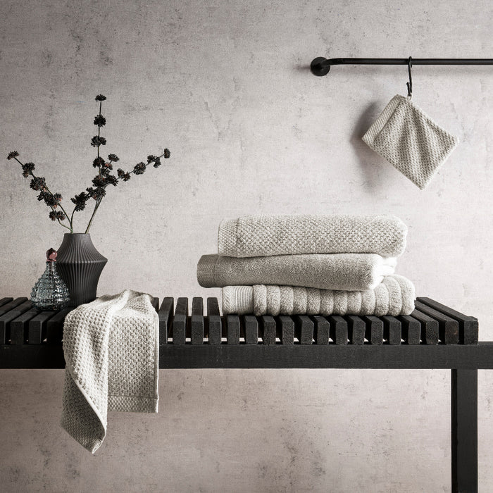 Heckett Lane Premium Gastendoekjes 30x50cm Set van 3 - glacier grey