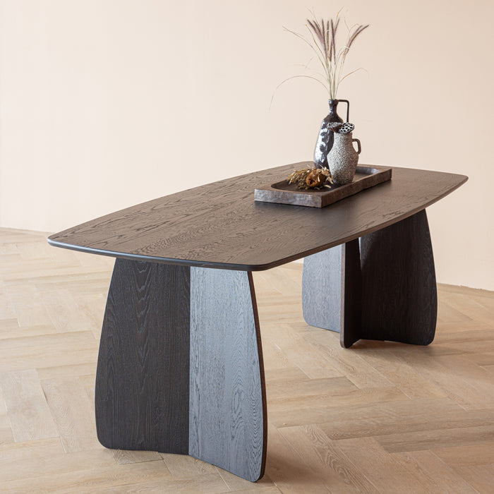 by fonQ Oakline Curve Eettafel B 220 cm - Mystic Brown