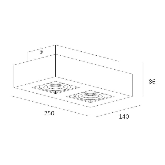 Artdelight Spot Bosco Wit 2 Lichts  GU10
