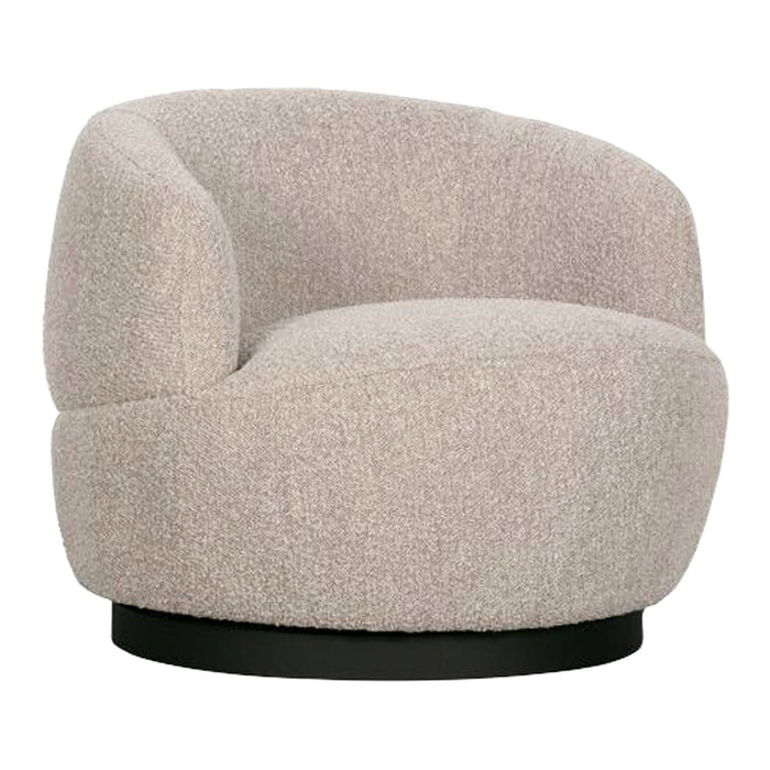 WOOOD Woolly Draaifauteuil - Naturel Bouclé