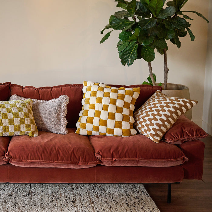 by fonQ Wavies Sierkussen 50 x 50 cm - Toffee