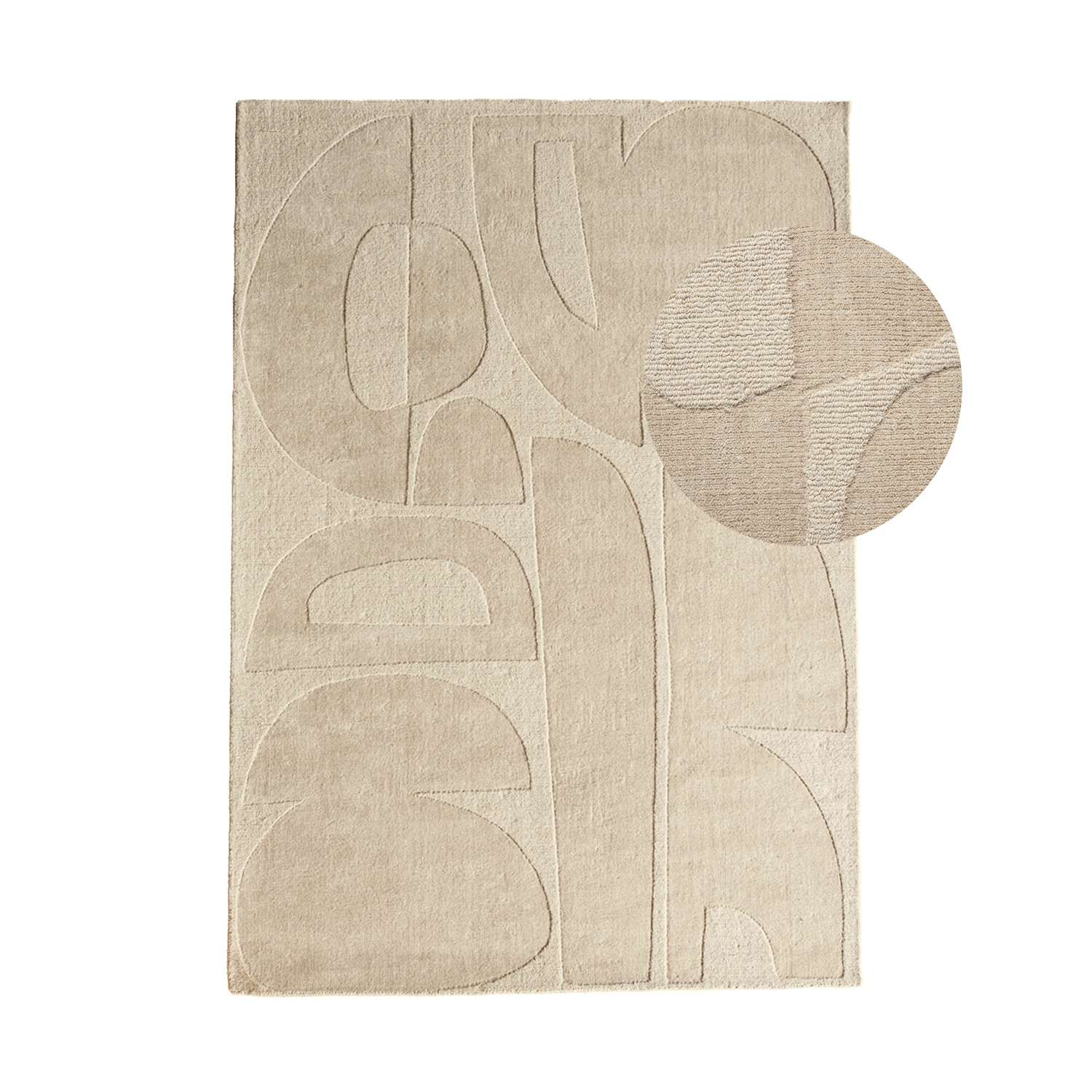 by fonQ Reform Vloerkleed 200 x 290 cm - Beige