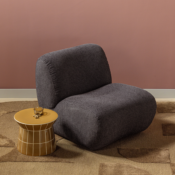 WOOOD Plu Decoratieve Bijzettafel - Keramiek - Honinggeel - 30x38x38