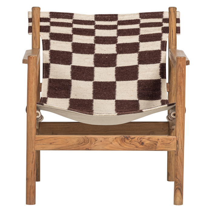 WOOOD Zano Fauteuil Met Houten Frame - Hout - Naturel|Bruin - 76x73x67