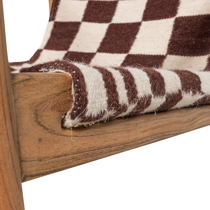 WOOOD Zano Fauteuil Met Houten Frame - Hout - Naturel|Bruin - 76x73x67