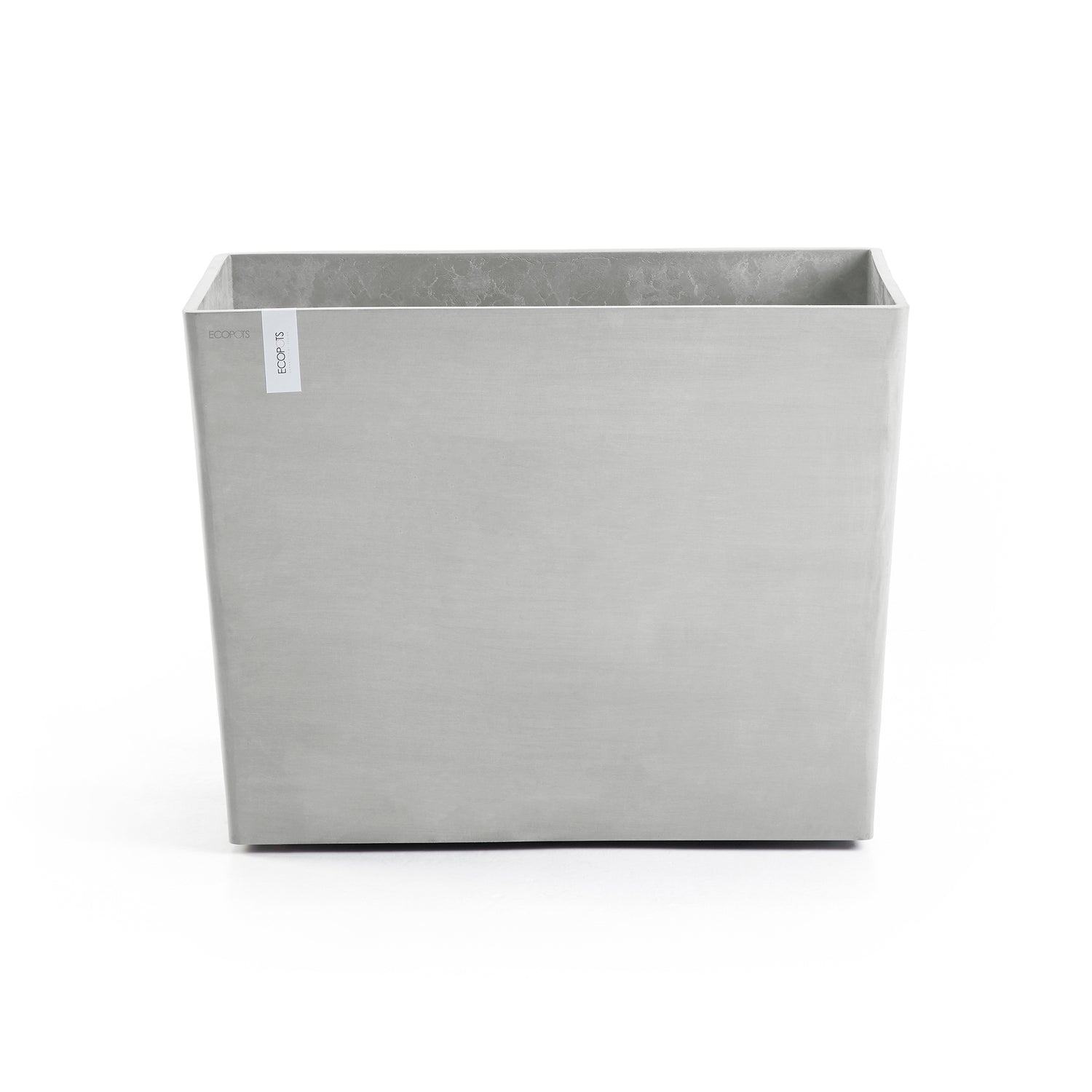 Ecopots Paris Bloempot Met Wielen B 85 x D 40 cm - Witgrijs