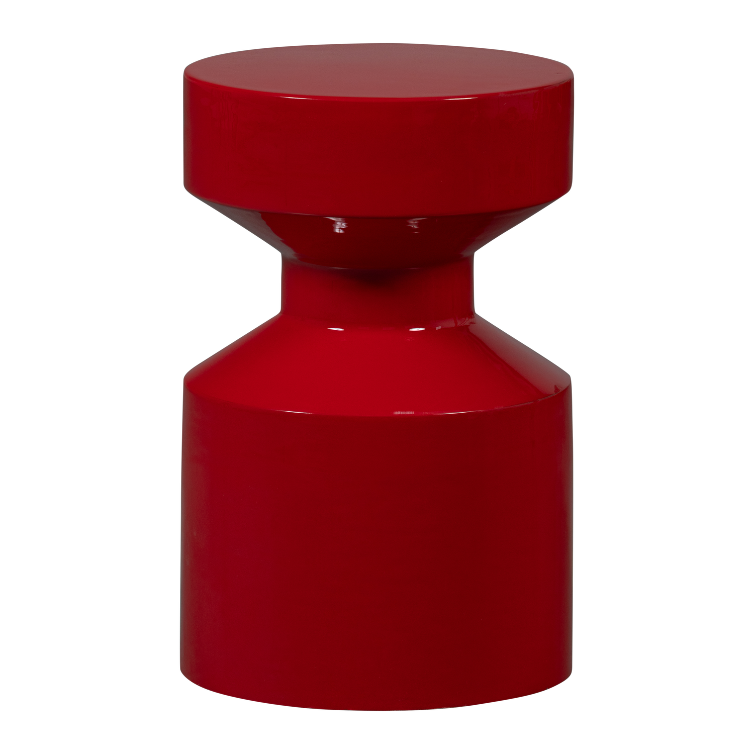 WOOOD Ferry Bijzettafel - Metaal - Rood - 47x30x30