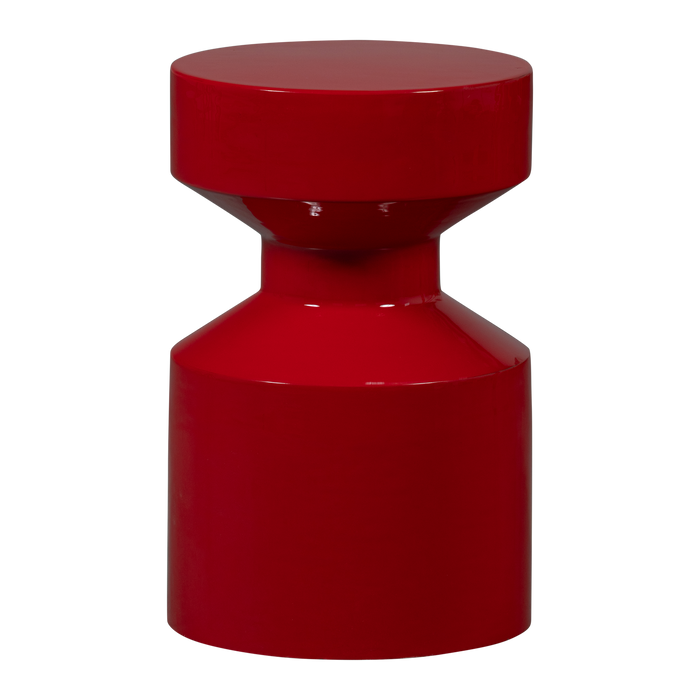 WOOOD Ferry Bijzettafel - Metaal - Rood - 47x30x30