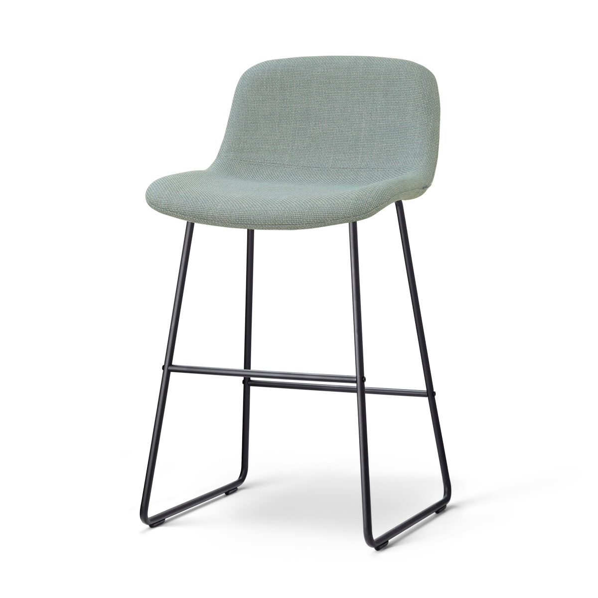 Nolon Nino-Mats Barkruk Saliegroen - Zwart Onderstel - 65 Cm