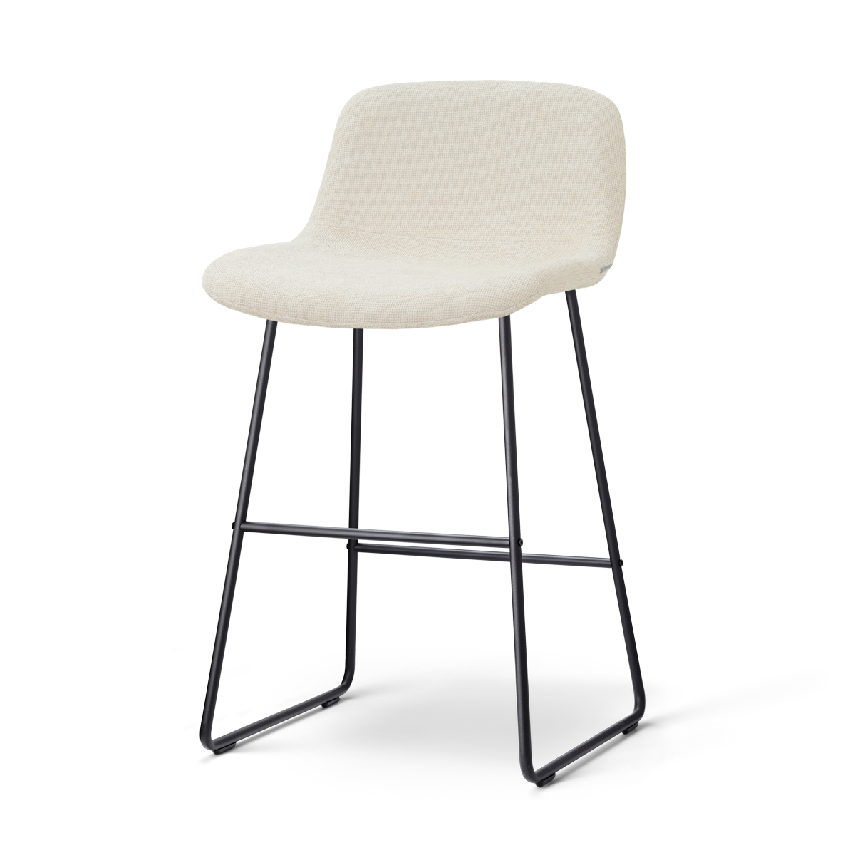 Nolon Nino-Mats Barkruk Cottonbeige - Zwart Onderstel - 65 Cm