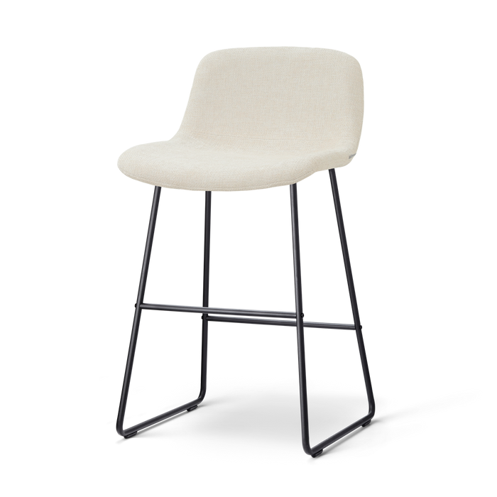 Nolon Nino-Mats Barkruk Cottonbeige - Zwart Onderstel - 65 Cm