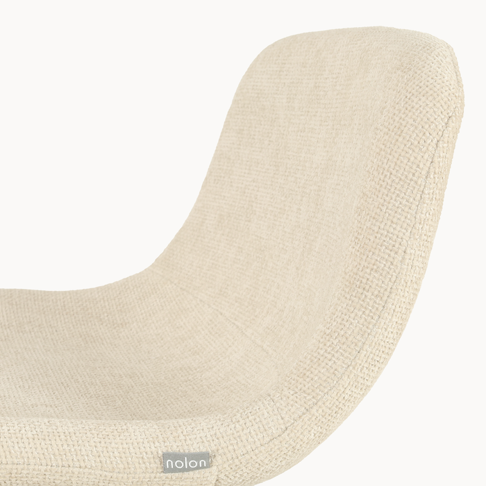 Nolon Nino-Mats Barkruk Cottonbeige - Zwart Onderstel - 65 Cm