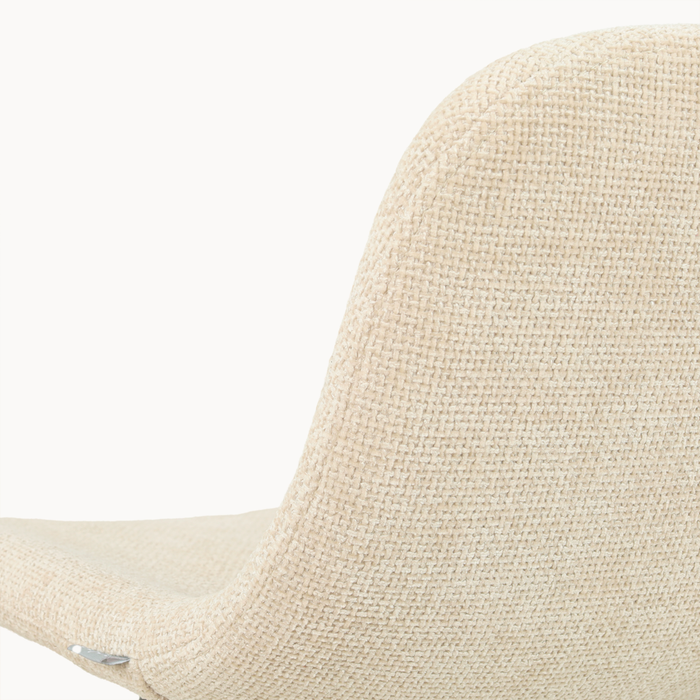 Nolon Nino-Mats Barkruk Cottonbeige - Zwart Onderstel - 65 Cm