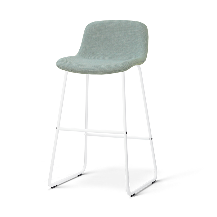 Nolon Nino-Mats Barkruk Saliegroen - Wit Onderstel - 75 Cm