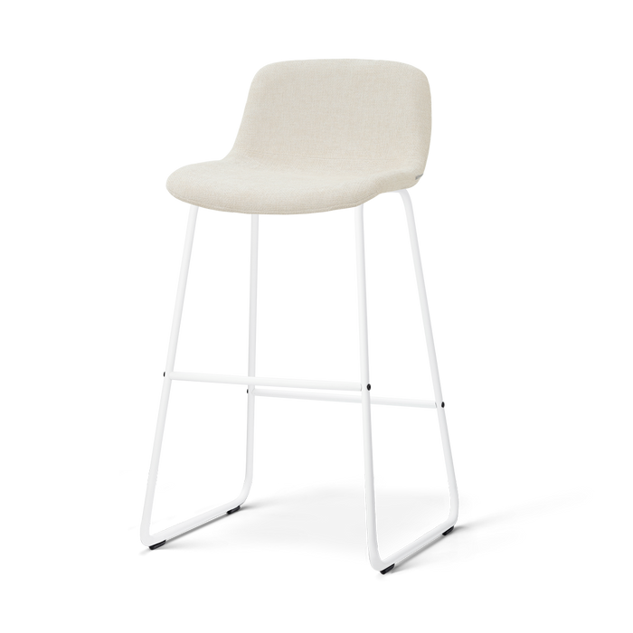 Nolon Nino-Mats Barkruk Cottonbeige - Wit Onderstel - 75 Cm