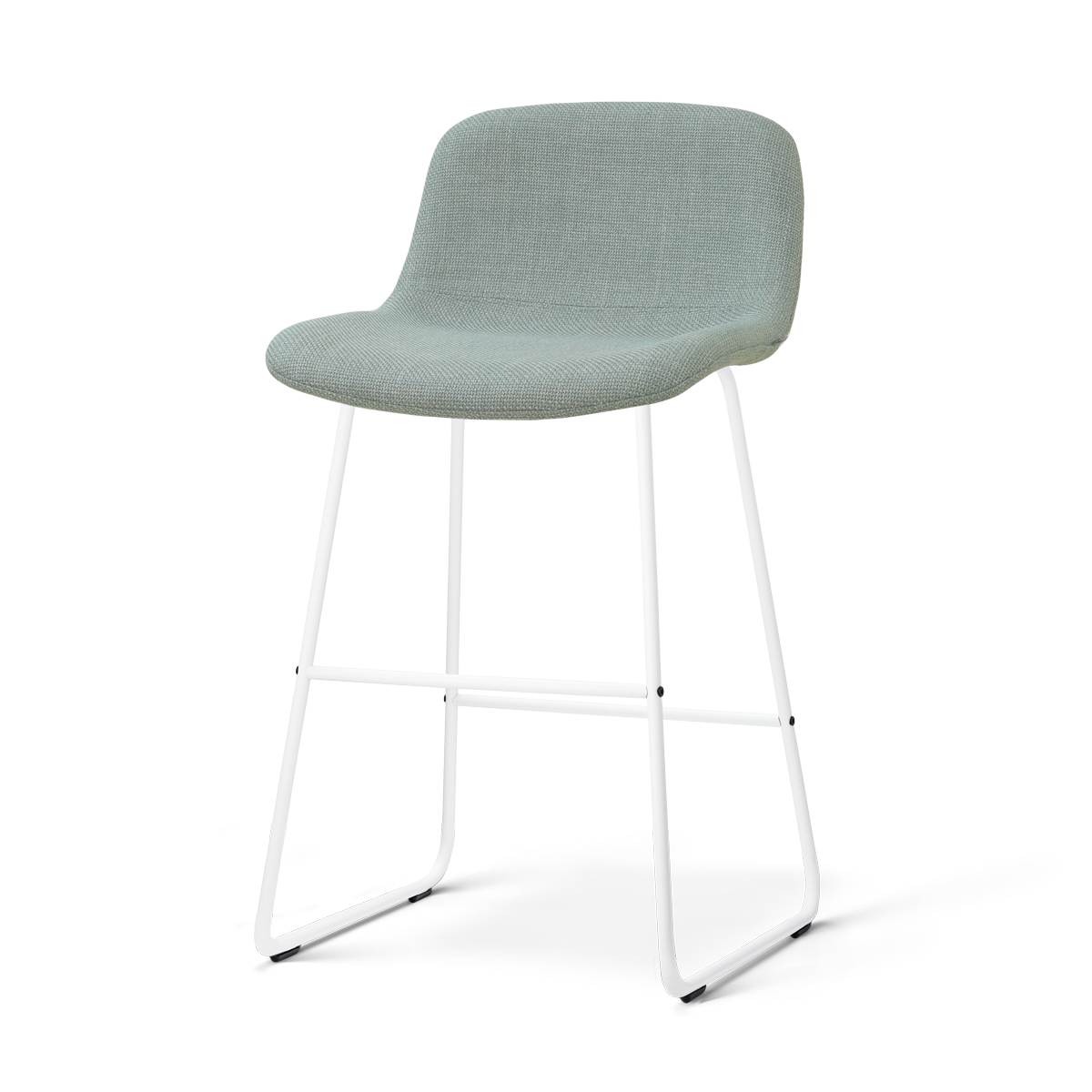 Nolon Nino-Mats Barkruk Saliegroen - Wit Onderstel - 65 Cm