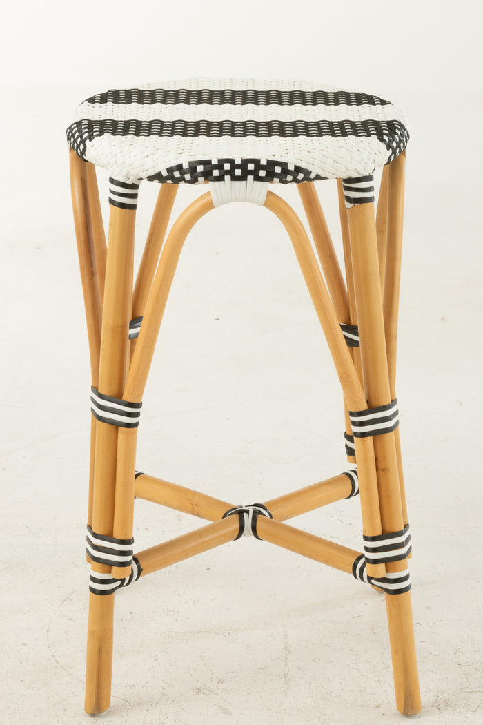 J-Line barkruk Live - rotan|kunststof - naturel|zwart