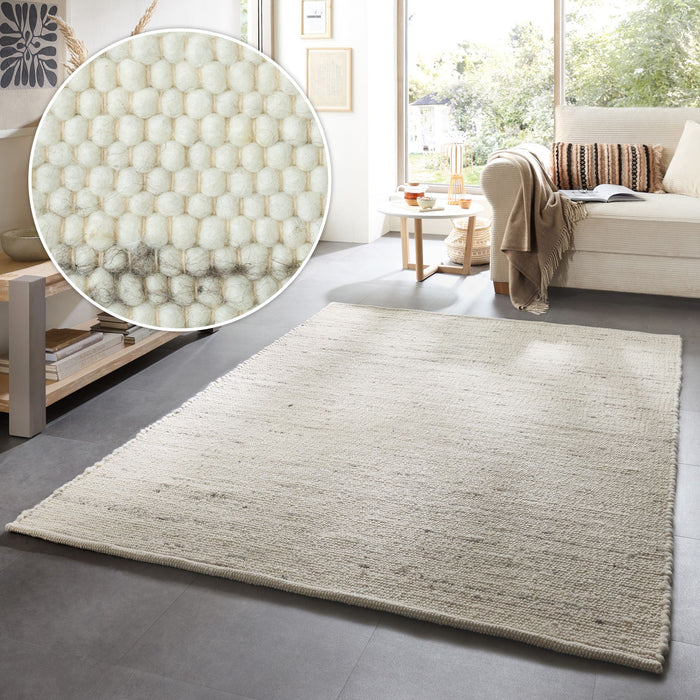 Theko Alm-Glück natuurtapijt 200x250 cm - Natuurgrijs