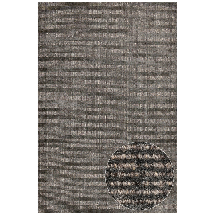 Theko gestreept UNI-tapijt Venus 120x180 cm - Antraciet