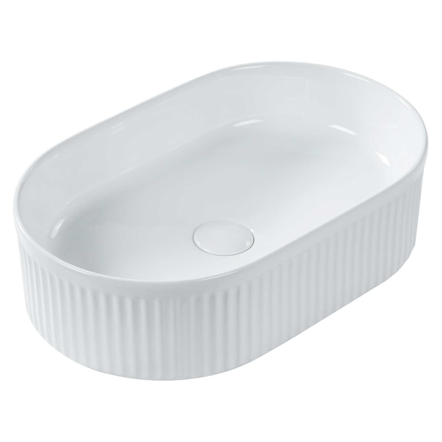 Beliani - GELDO - Wastafel - Wit - 49 x 31 cm - Keramiek