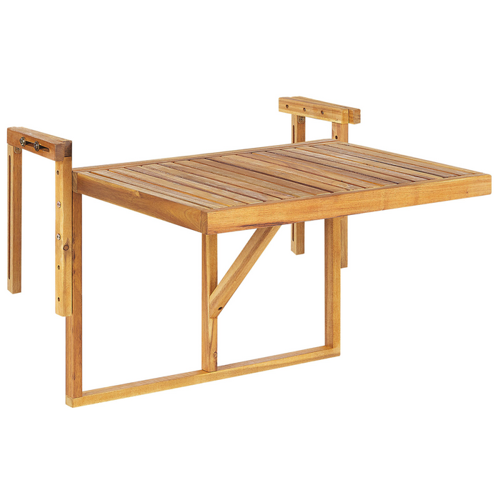 Beliani-UDINE -Tuintafel-Lichte houtkleur-69 x 70 cm-Acaciahout