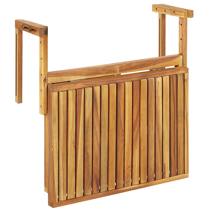 Beliani-UDINE -Tuintafel-Lichte houtkleur-69 x 70 cm-Acaciahout