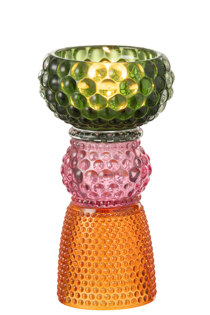 J-Line kandelaar Jazzy - glas - mix