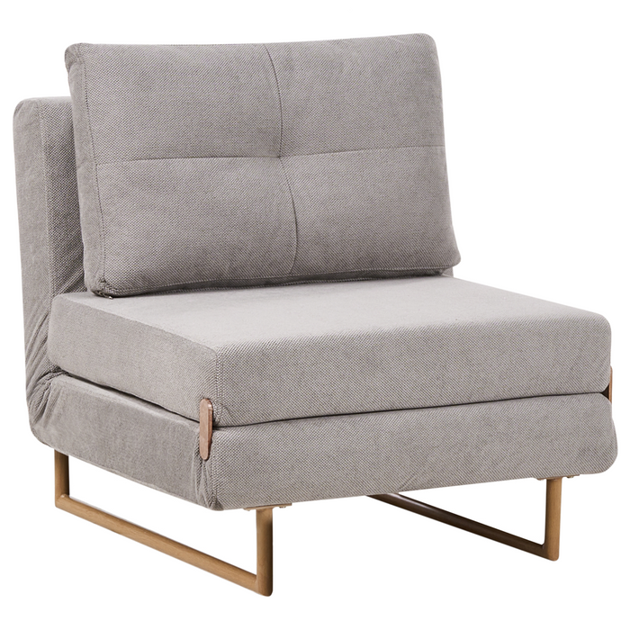 Beliani - JERSLEV - 1-zits slaapbank - Grijs - Polyester