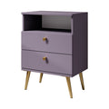 Meubella - Nachtkastje Hidde - Paars - 50 cm