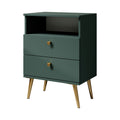 Meubella - Nachtkastje Hidde - Groen - 50 cm