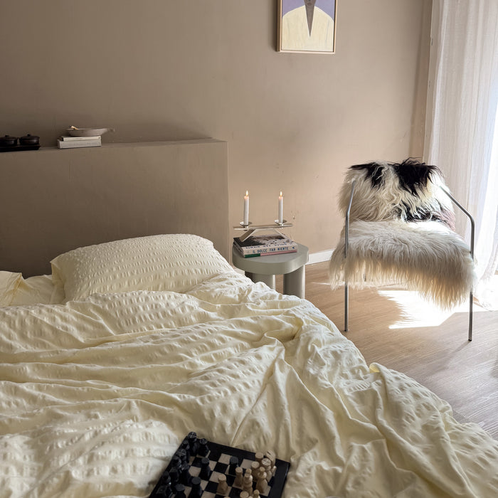 Crisp Sheets Smooth Waffle Dekbedovertrek 240 x 220 cm - Geel