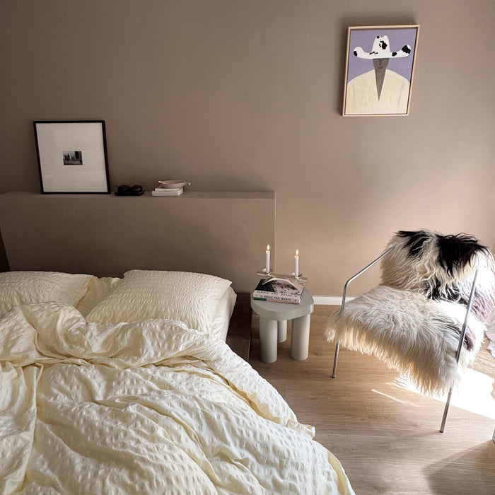 Crisp Sheets Smooth Waffle Dekbedovertrek 240 x 220 cm - Geel