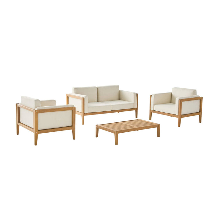 sweeek - Loungeset voor 4 personen van acaciahout