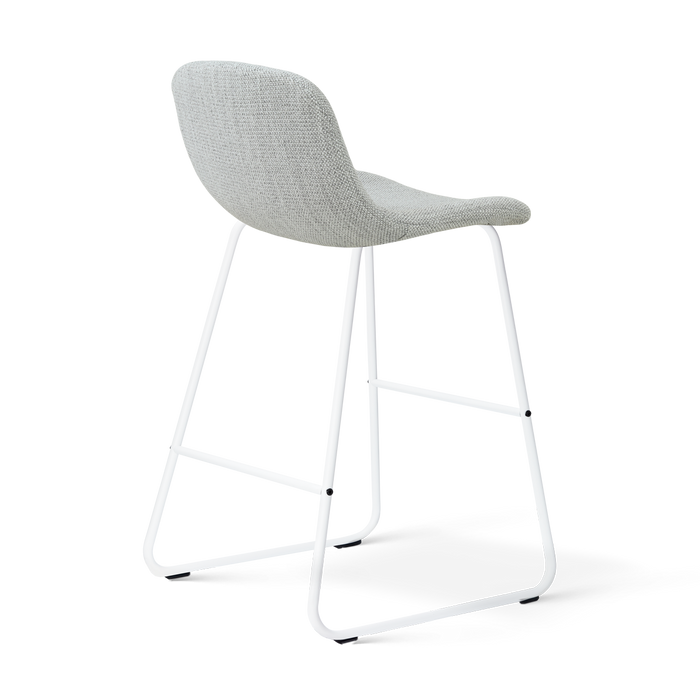 Nolon Nino-Mats Barkruk Grijs Melange - Wit Onderstel - 65 Cm