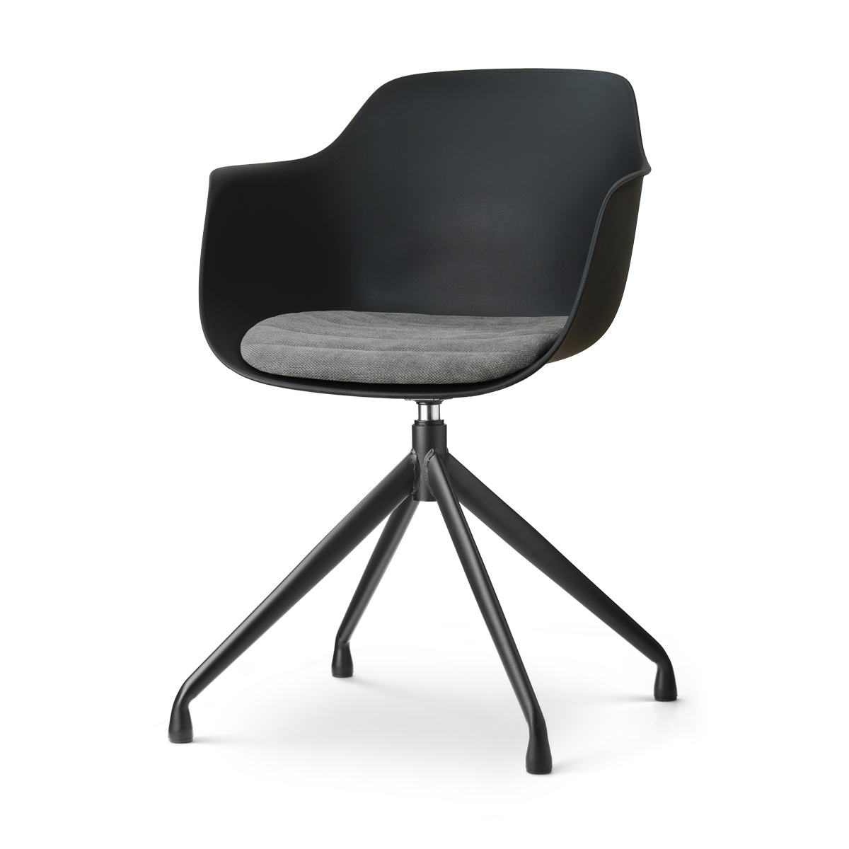 Nolon Nola-Liz Eetkamerstoel Zwart met Zeegrijs Zitkussen - Zwart