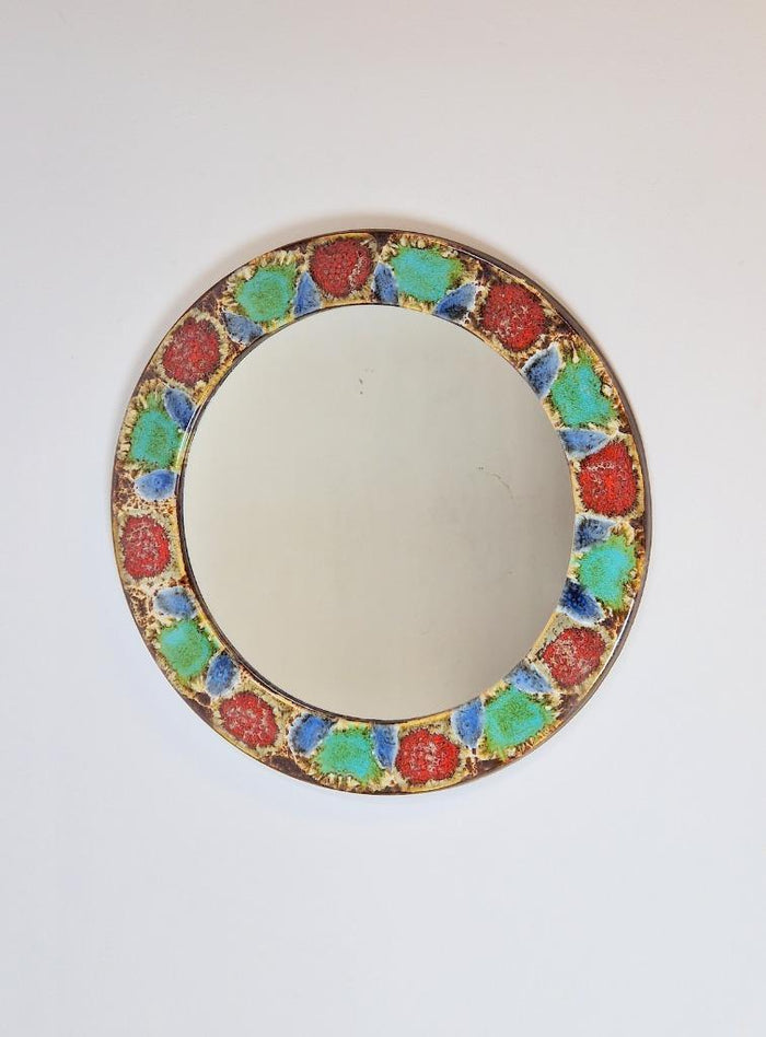 Reliving Vintage Keramiek Spiegel Mid Century ‘60 Fat Lava Ibiza Hip