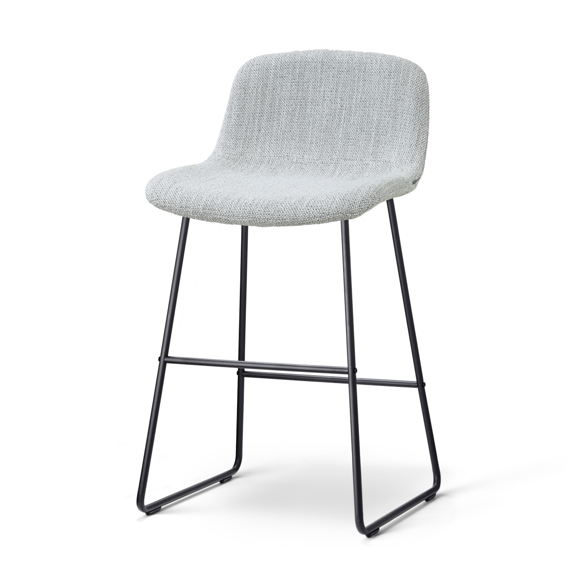 Nolon Nino-Mats Barkruk Grijs Melange - Zwart Onderstel - 65 Cm