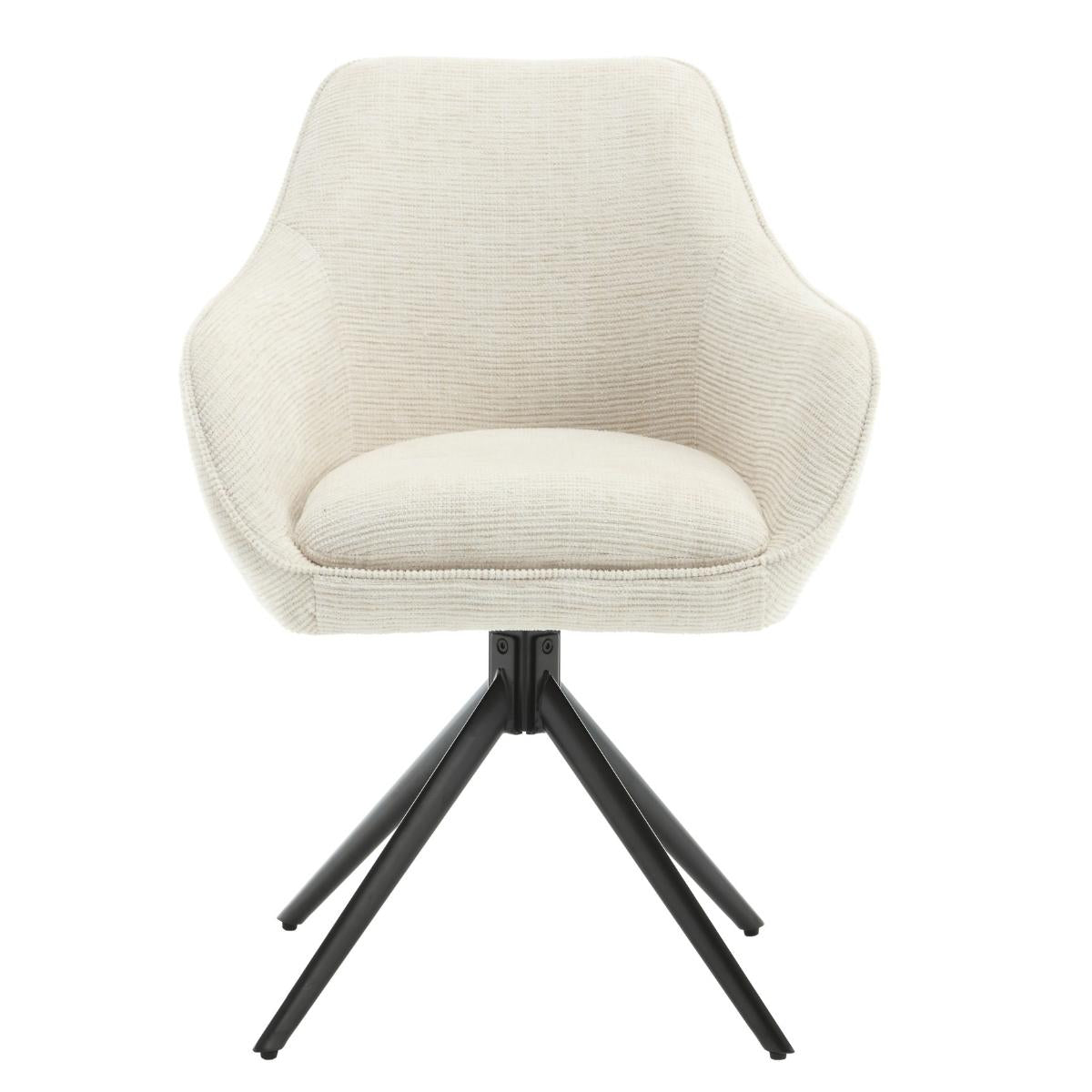 Livingfurn Thomas draaibare armstoel - stof - zand