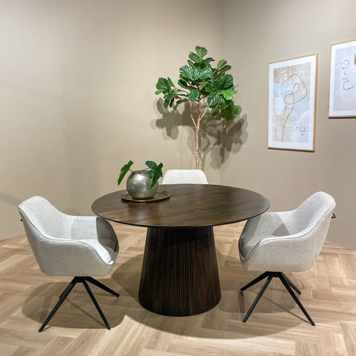 Livingfurn Thomas draaibare armstoel - stof - zand