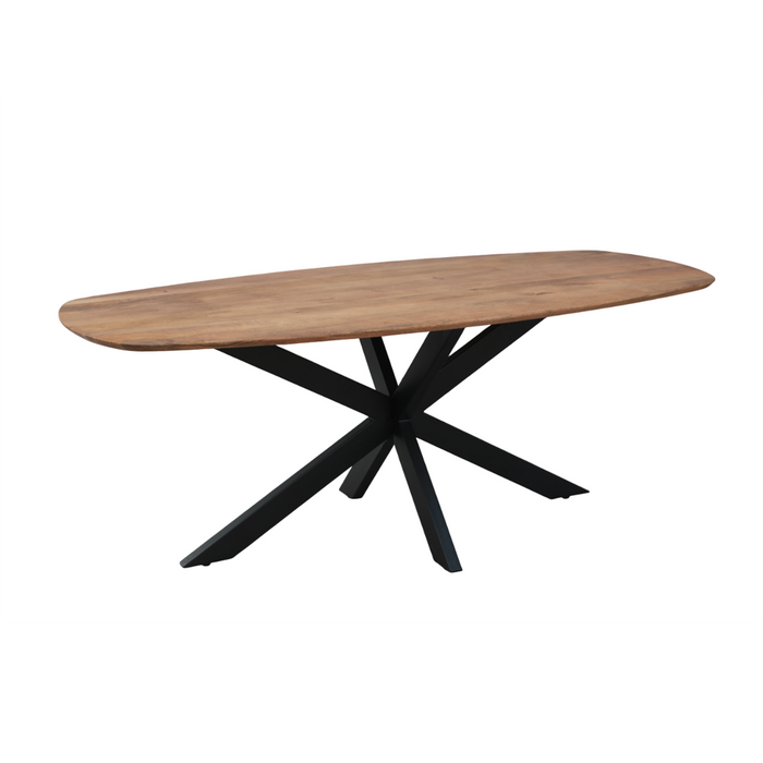 Old Inn - Eetkamertafel Mango Deens ovaal 200x100cm met Spinpoot